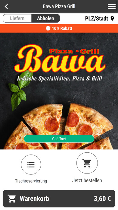 Emulate iPhone app Bawa Pizza Grill using MyAndroid Emulate iPhone app Bawa Pizza Grill using MyAndroid