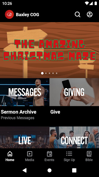 Emulate iPhone app Baxley Church of God App using MyAndroid Emulate iPhone app Baxley Church of God App using MyAndroid