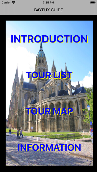 Emulate iPhone app Bayeux Guide using MyAndroid