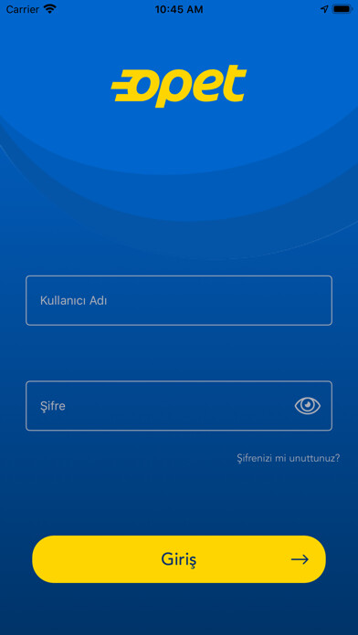 Emulate iPhone app Bayi Operasyon Sistemi using MyAndroid