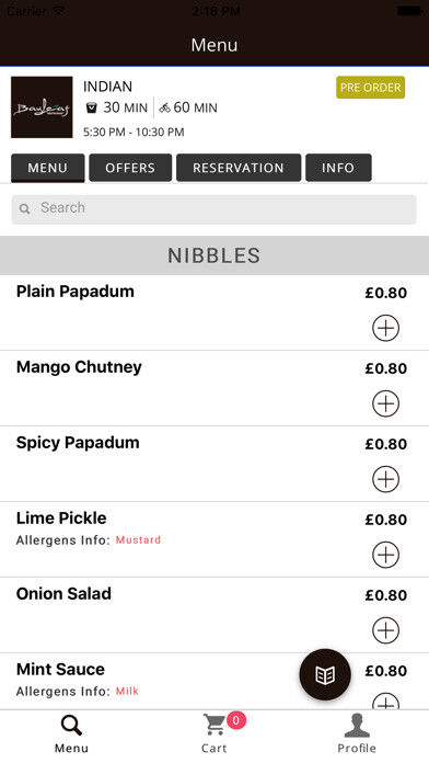 Emulate iPhone app Bayleaf Restaurant & Takeaway using MyAndroid Emulate iPhone app Bayleaf Restaurant & Takeaway using MyAndroid
