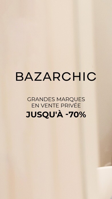 Emulate iPhone app BazarChic, ventes privées mode using MyAndroid