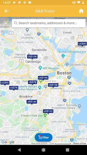Run android online APK B&B finder. Bed and Breakfast or hotel near by me from MyAndroid or emulate B&B finder. Bed and Breakfast or hotel near by me using MyAndroid