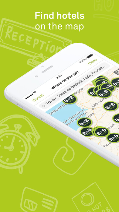 Emulate iPhone app B&B Hotels: book a hotel using MyAndroid