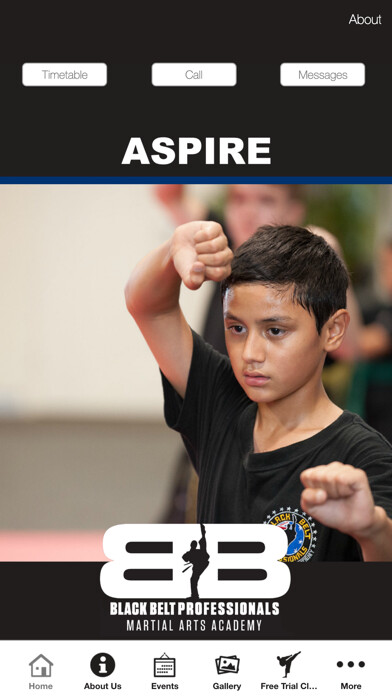 Emulate iPhone app BBP Martial Arts Academy using MyAndroid