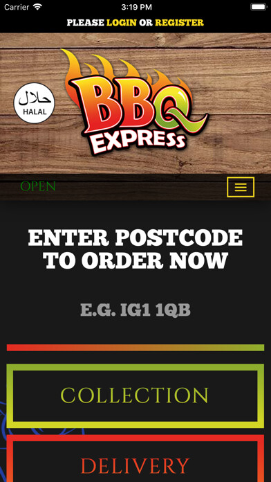 Emulate iPhone app BBQ Express (Ilford) using MyAndroid