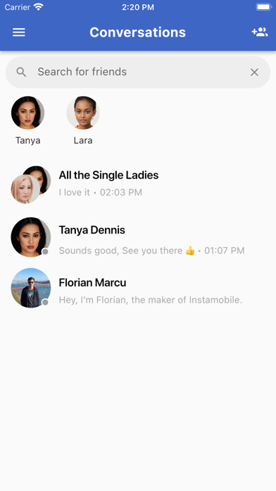 Emulate iPhone app BChat using MyAndroid