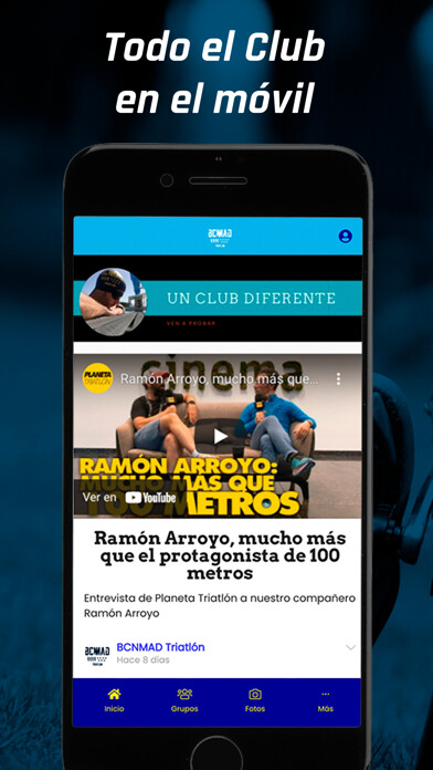 Emulate iPhone app BCNMAD Triatlón using MyAndroid