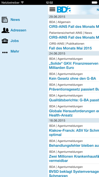Emulate iPhone app BDA – die App des Berufsverbandes Deutscher Anästhesisten using MyAndroid Emulate iPhone app BDA – die App des Berufsverbandes Deutscher Anästhesisten using MyAndroid
