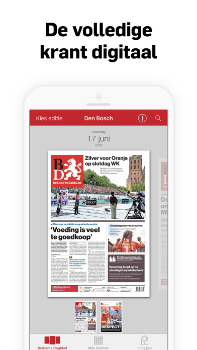 Emulate iPhone app BD - Digitale krant using MyAndroid