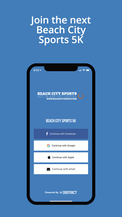 Emulate iPhone app Beach City Sports Virtual 5K using MyAndroid Emulate iPhone app Beach City Sports Virtual 5K using MyAndroid