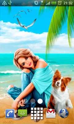 Emulate Android APK Beach Girl Live Wallpaper
