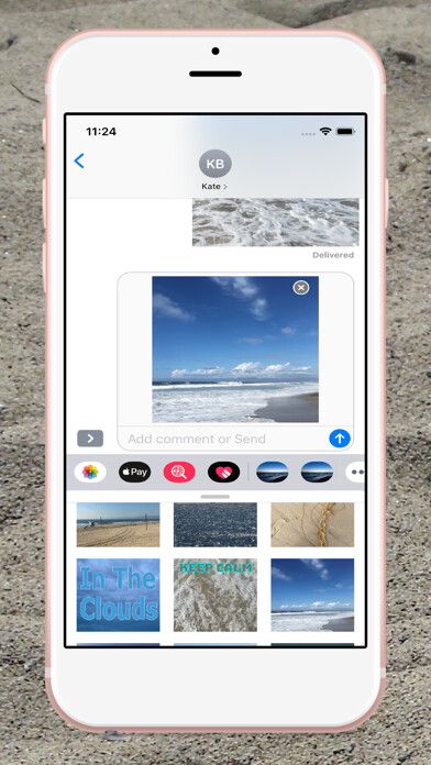 Emulate iPhone app Beach Please Stickers Pack using MyAndroid Emulate iPhone app Beach Please Stickers Pack using MyAndroid