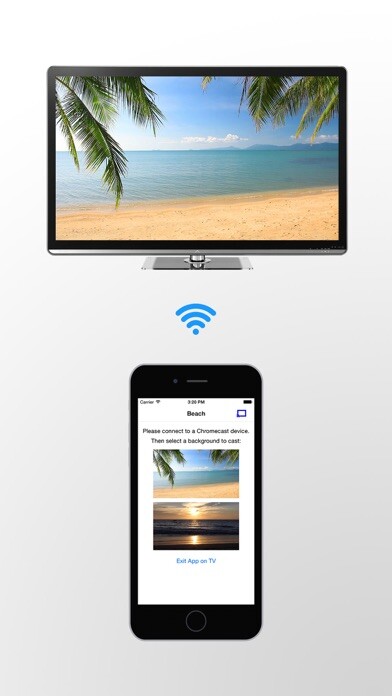 Emulate iPhone app Beach views on TV using MyAndroid