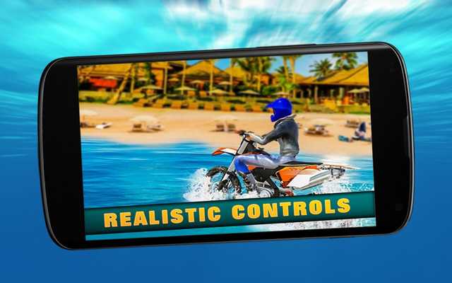 Emulate Android APK Beach Water Motor Bike Surfer Stunt Racing Game 3D