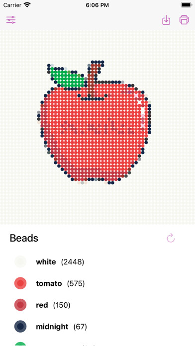 Emulate iPhone app Beadle - Bead Art using MyAndroid