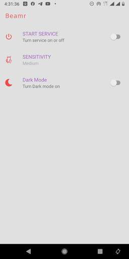 Run android online APK Beamr - Shake to Light from MyAndroid or emulate Beamr - Shake to Light using MyAndroid Run android online APK Beamr - Shake to Light from MyAndroid or emulate Beamr - Shake to Light using MyAndroid