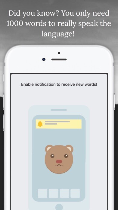 Emulate iPhone app Bear - Learn new German words from push notifications everyday using MyAndroid Emulate iPhone app Bear - Learn new German words from push notifications everyday using MyAndroid
