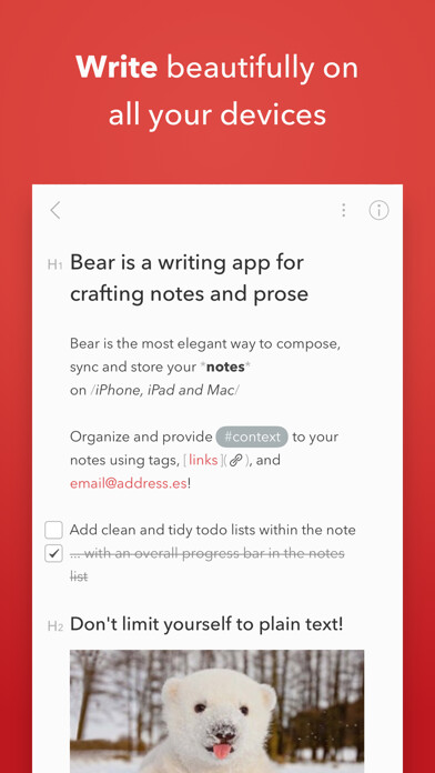 Emulate iPhone app Bear - Markdown Notes using MyAndroid Emulate iPhone app Bear - Markdown Notes using MyAndroid