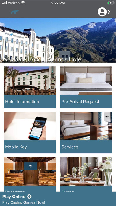 Emulate iPhone app Bear Springs Hotel using MyAndroid