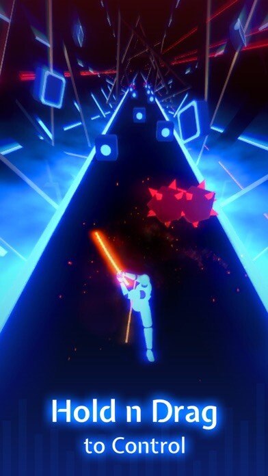Emulate iPhone app Beat Blade: Dash Dance using MyAndroid