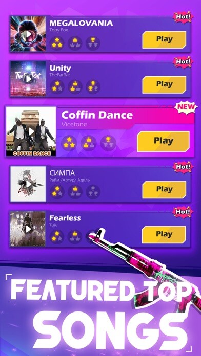 Emulate iPhone app Beat Shooter : Music & Gun using MyAndroid