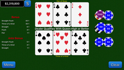 Emulate iPhone app Beat the House 3 Card using MyAndroid