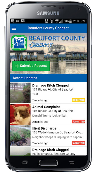 Emulate iPhone app Beaufort County Connect using MyAndroid Emulate iPhone app Beaufort County Connect using MyAndroid
