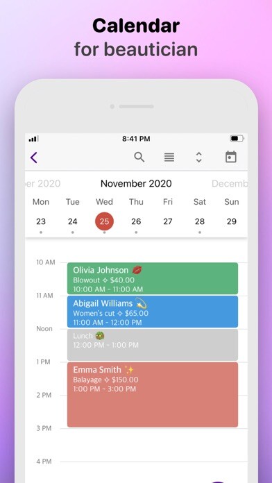 Emulate iPhone app Beautician calendar using MyAndroid Emulate iPhone app Beautician calendar using MyAndroid