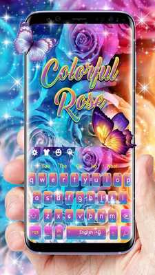 Emulate Android APK Beautiful Colorful Rose Keyboard Theme