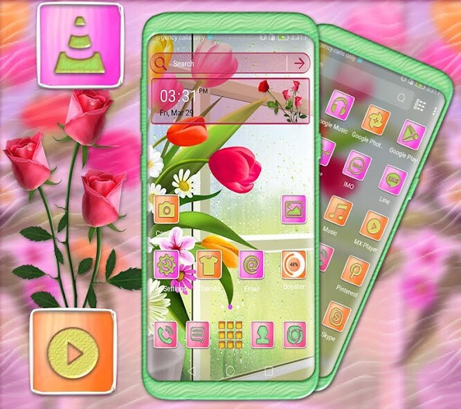 Run android online APK Beautiful Flower Launcher Theme from MyAndroid or emulate Beautiful Flower Launcher Theme using MyAndroid
