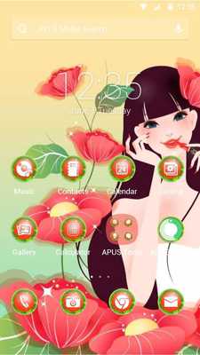 Emulate Android APK BEAUTIFUL GIRL theme for APUS