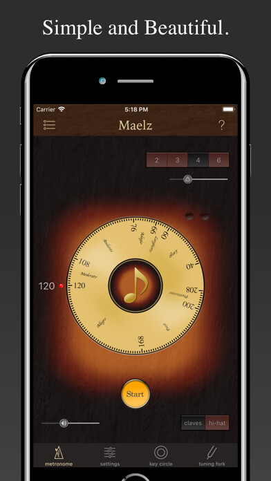 Emulate iPhone app Beautiful Metronome using MyAndroid Emulate iPhone app Beautiful Metronome using MyAndroid
