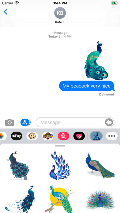 Emulate iPhone app Beautiful Peacock Stickers using MyAndroid Emulate iPhone app Beautiful Peacock Stickers using MyAndroid
