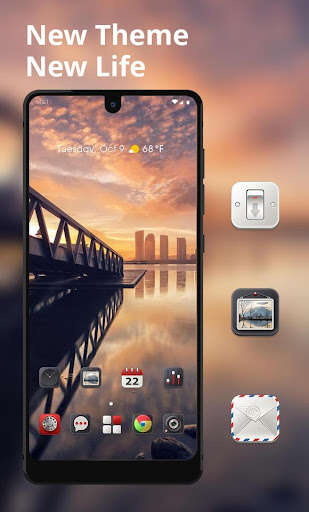 Run android online APK Beautiful scenery under the sunset bridge theme from MyAndroid or emulate Beautiful scenery under the sunset bridge theme using MyAndroid