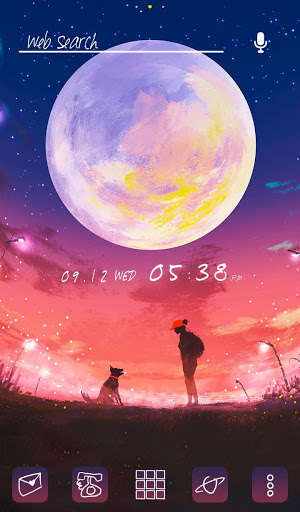 Emulate Android APK Beautiful Wallpaper Moonlight Memory Theme