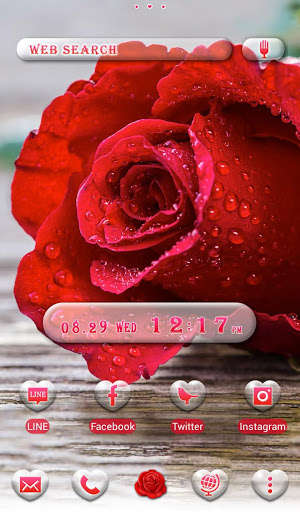 Run android online APK Beautiful Wallpaper Rose Drops Theme from MyAndroid or emulate Beautiful Wallpaper Rose Drops Theme using MyAndroid