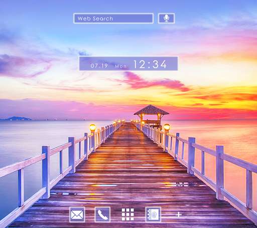 Run android online APK Beautiful Wallpaper SunSet Wharf Theme from MyAndroid or emulate Beautiful Wallpaper SunSet Wharf Theme using MyAndroid