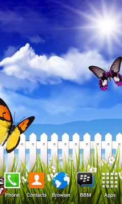 Emulate Android APK Beauty Butterfly Scenery LWP