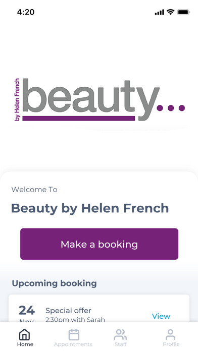 Emulate iPhone app Beauty by Helen French using MyAndroid Emulate iPhone app Beauty by Helen French using MyAndroid