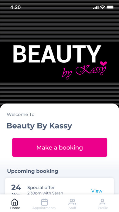 Emulate iPhone app Beauty By Kassy using MyAndroid Emulate iPhone app Beauty By Kassy using MyAndroid