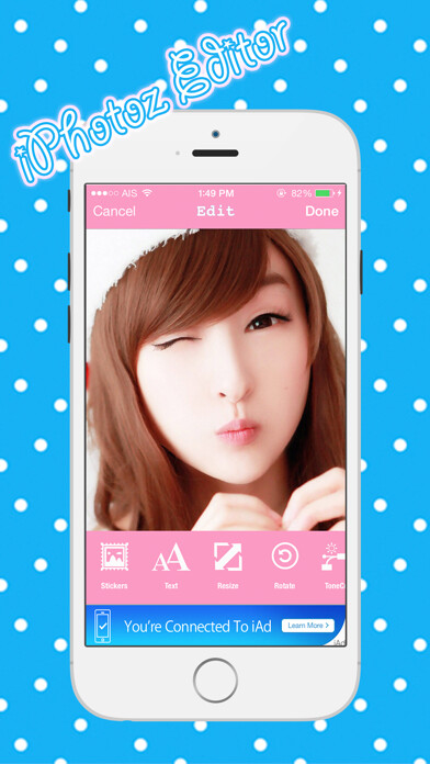 Emulate iPhone app Beauty Photo Editor - Sticker and Picture Creator using MyAndroid