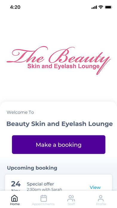 Emulate iPhone app Beauty Skin and Eyelash Lounge using MyAndroid Emulate iPhone app Beauty Skin and Eyelash Lounge using MyAndroid