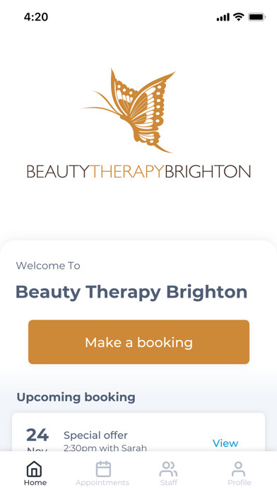 Emulate iPhone app Beauty Therapy Brighton using MyAndroid Emulate iPhone app Beauty Therapy Brighton using MyAndroid