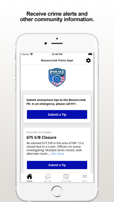 Emulate iPhone app Beavercreek PD using MyAndroid Emulate iPhone app Beavercreek PD using MyAndroid