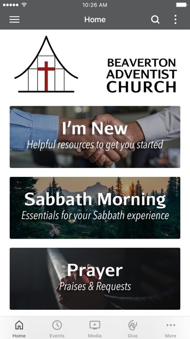 Emulate iPhone app Beaverton Adventist Church using MyAndroid Emulate iPhone app Beaverton Adventist Church using MyAndroid