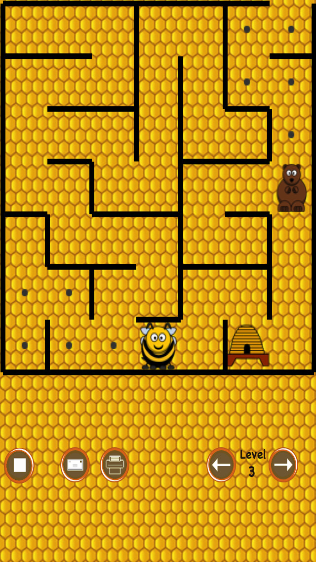 Emulate iPhone app Beehive Maze Race (bee against the bear) using MyAndroid Emulate iPhone app Beehive Maze Race (bee against the bear) using MyAndroid