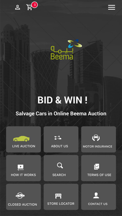 Emulate iPhone app Beema Auction using MyAndroid