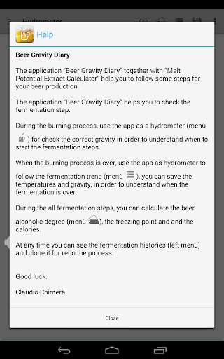 Run android online APK Beer Gravity Diary from MyAndroid or emulate Beer Gravity Diary using MyAndroid