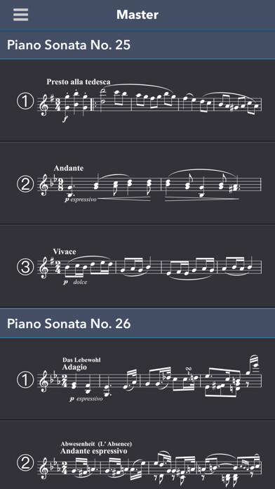 Emulate iPhone app Beethoven: Piano Sonatas IV using MyAndroid